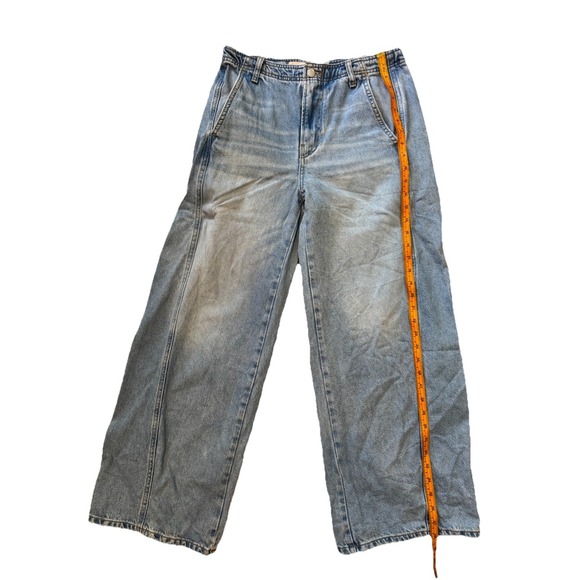 Pilcro Anthropologie Women's Size 27 Light Wash Wide Leg Jeans High Rise Cotton - Picture 10 of 10